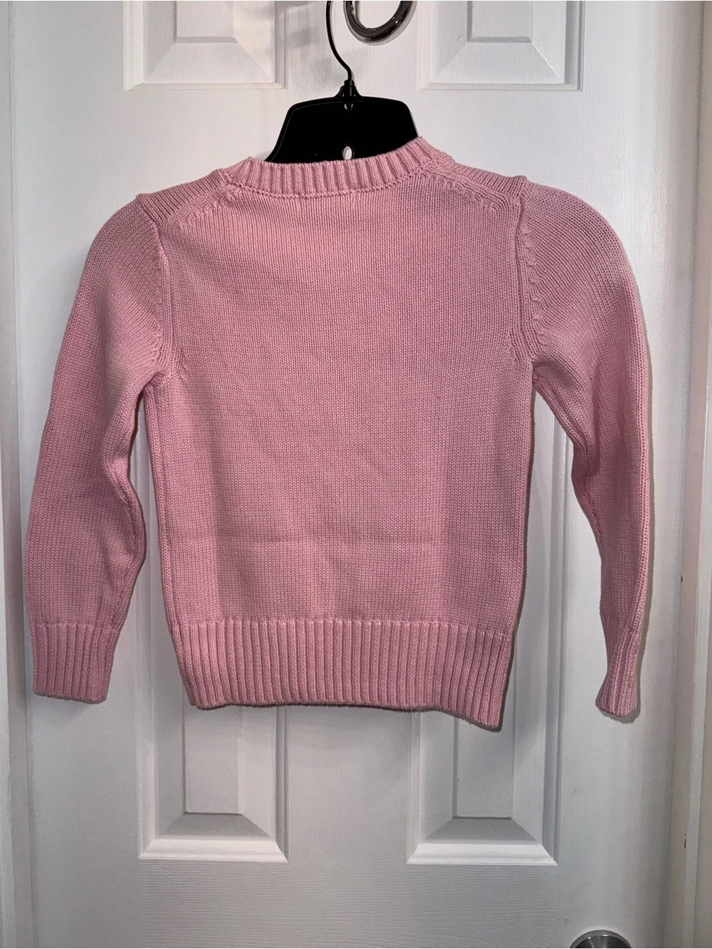 State of Mine Girl’s Pink Knit Sweater With Flag Size Girls XS(4/5) NEW!